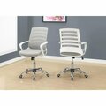 Homeroots 37.75 in. White Foam MDF Polypropylene & Metal Multi-Position Office Chair 333421